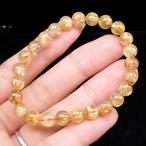 【商品動画ある】PROME 天然石【一点物】厳選グレード・宝石質・高品質・タイチンルチル・ゴールデンルチルクォーツ・ブラジル産・ブレスレット・v74636