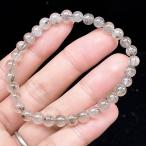 PROME 天然石【一点物】高品質・希少鉱・プラチナルチルクォーツ・ブラジル産・ブレスレット・ v74721