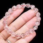 PROME 天然石【一点物】特別仕様品・イチゴ型・入荷困難・レピドクロサイトインクォーツ・ファイヤークォーツ・ブラジル産・ブレスレット v74912