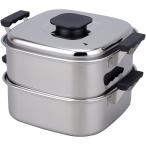 桃印 角型蒸し器 ２段 24cm