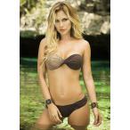 Mapale インポート水着 ヒョウ柄&無地 ツイストバンドゥービキニ 6776 M