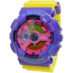 Yahoo! Yahoo!ショッピング(ヤフー ショッピング)腕時計 メンズ Gショック 110型 クォーツ ケース幅50mm ポリウレタンベルト パープル/ピンク色 G-SHOCK 111QGA110HC6A
