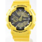 Yahoo! Yahoo!ショッピング(ヤフー ショッピング)腕時計 メンズ Gショック 110型 クォーツ ケース幅50mm ポリウレタンベルト イエロー/ブラック色 G-SHOCK 111QGA110NM9A