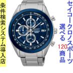 Yahoo! Yahoo!ショッピング(ヤフー ショッピング)腕時計 メンズ セイコー クォーツ ケース幅45mm ネオスポーツ クロノグラフ ステンレスベルト シルバー/ネイビー色 SEIKO 1212SB177P1