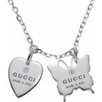 Yahoo! Yahoo!ショッピング(ヤフー ショッピング)ペンダント レディース グッチ トップ幅1.1cm ダブルトップ ハート・蝶形 シルバー925 GUCCI 3112223983J84008106
