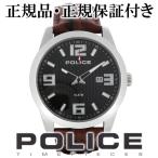 POLICE 腕時計 メンズ ブランド ポリス トロフィー ブラック レザー 革ベルト メンズ腕時計 POLICE 爆買