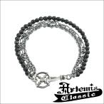 アルテミスクラシック ブレスレット メンズ ブラックスピネル 黒 3連 ブランド シルバー おしゃれ Artemis Classic
