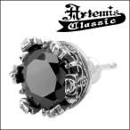 Yahoo! Yahoo!ショッピング(ヤフー ショッピング)アルテミスクラシック ピアス メンズ ブランド 王冠 クラウン ブラックジルコニア シルバー 片耳 おしゃれ Artemis Classic