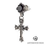 Yahoo! Yahoo!ショッピング(ヤフー ショッピング)アルテミスキングス クロス クラウン ピアス 1P 片耳用 スタッドピアス シルバーピアス 耳飾り メンズ 男性 王冠 十字架 スモーキー