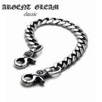 ArgentGleam Classica-jento Gree m Classic серебряный 925 цепочка для бумажника DoubleClip Wide Walletchain AGC-057 бренд ARGENT GLEAM