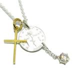 Yahoo! Yahoo!ショッピング(ヤフー ショッピング)ネックレス メンズ シルバー ジルコニア コイン クロス ブランド シルバー925 メンズネックレス