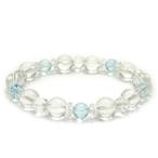 Yahoo! Yahoo!ショッピング(ヤフー ショッピング)カット水晶 ブレスレット ブルートパーズ 6mm 16.5cm 天然石 パワーストーン ブルートパーズブレスレット プレゼント 水晶