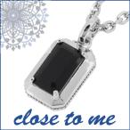 オニキス ネックレス メンズ ブランド シルバー ミルグレイン スクエア ブラック 黒 ペンダント おしゃれ 人気 close to me プレゼント 爆買
