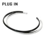 PLUG IN black two-tone цвет нержавеющая сталь браслет 2 шт. комплект 2 полосный накладывающийся надеты . хирургический нержавеющая сталь металл аллергия аллергия свободный 