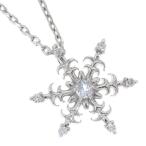 Yahoo! Yahoo!ショッピング(ヤフー ショッピング)シルバーネックレス レディース 雪の結晶 ブルートパーズ ジルコニア 人気 雪の結晶 ネックレス プレゼント