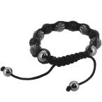 クリスタルボール ラップブレスレット ブラックダイヤモンドブラック コード パヴェ ラップブレス ブレスレット プレゼント 爆買