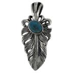 フェザーペンダントトップトルコ石羽...