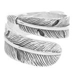 フェザー シルバー リング フリーサイズ 14号 羽根 シルバーリング シンプル シルバー925 イーグル ネイティブ 羽 鳥