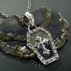 ネックレス メンズ シルバー 棺 十字架 ジルコニア 人気 かっこいい シルバー925 メンズネックレス チェーン付 プレゼント