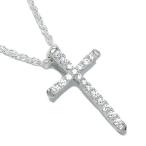 Yahoo! Yahoo!ショッピング(ヤフー ショッピング)ネックレス メンズ シルバー ジルコニア クロス 人気 かっこいい シルバー925 メンズネックレス チェーン付 プレゼント