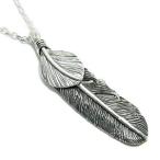 Yahoo! Yahoo!ショッピング(ヤフー ショッピング)ネックレス メンズ シルバー フェザー 羽根 ネイティブ 人気 かっこいい メンズ フェザーネックレス チェーン付 プレゼント