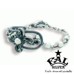 エフエーエル ブレスレット メンズ ブランド シルバー プレイングブレスレットS 花 クロス 百合  ...