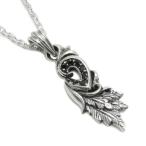Yahoo! Yahoo!ショッピング(ヤフー ショッピング)ネックレス メンズ シルバー 羽根 フェザー ジルコニア 人気 かっこいい シルバー925 メンズネックレス チェーン付 プレゼント