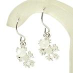 Yahoo! Yahoo!ショッピング(ヤフー ショッピング)雪の結晶とムーンストーンのシルバーピアス （2P/両耳用）/シルバーアクセサリー/レディース/シルバー925/通販/誕生石/6月/新宿銀の蔵 オシャレ かわいい 可愛い