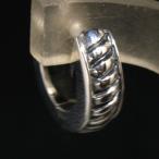 Yahoo! Yahoo!ショッピング(ヤフー ショッピング)フープピアス メンズ リング シルバー 縄 ロープ ライン 1P 片耳 おしゃれ 人気 シルバー925 フープピアス メンズ