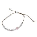 Yahoo! Yahoo!ショッピング(ヤフー ショッピング)アンクレット レディース ローズクォーツ 水晶 ワックスコード 約22-32cm 人気 シンプル レディースアンクレット