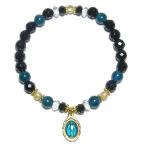 Yahoo! Yahoo!ショッピング(ヤフー ショッピング)メダイ ブレスレット メンズ レディース マリア ゴシック ブルーブラック 人気 天然石 プレゼント