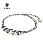 Yahoo! Yahoo!ショッピング(ヤフー ショッピング)エッダ ブレスレット メンズ レディース ブランド シルバー 喜平チェーン 2連 あずき Edda 人気 プレゼント