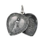 不思議のメダイ マリア ハート スライド ペンダントトップ ネックレスチャーム (チェーンなし) シルバー925 ネックレス ペンダント 聖母マリア メダイ