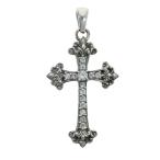 アンティーク調 クロス ペンダントトップ ネックレスチャーム (チェーンなし) シルバー925 ネックレス ペンダント 十字架 ハード