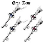 GRAN DEUR キー タンザナイト ピンクトルマリン シルバーネックレス チェーン付き 鍵 シルバー925 GRAN DEUR シルバーネックレス プレゼント 爆買