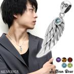 ショッピングレッドウイング GRAN DEUR フェザー 中 シルバー ペンダントトップ チェーンなし 羽根 翼 ヘッド トップ 925 メンズ ネックレス 銀 ペンダント 天然石