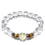 イエロータイガーアイ ブレスレット 戦国武将 坂本龍馬 手彫り水晶 金12mm 18cm水晶 タイガ ...