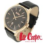 Lee Cooper リークーパー 腕時計 メンズ ブランド 本革ベルト ブラック ローズゴールド LC06290.451 時計 Lee Cooper リークーパー 爆買