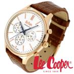Lee Cooper リークーパー 腕時計 メンズ ブランド クロノグラフ 本革ベルト ローズゴールド 時計 Lee Cooper リークーパー 爆買