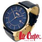 Lee Cooper リークーパー 腕時計 メンズ ブランド 本革ベルト ネイビー ゴールド LC06326.999 時計 Lee Cooper リークーパー 爆買