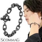 SCOMMAG man teru нержавеющая сталь цепь браслет L размер черный чёрный мужской браслет breath хирургический нержавеющая сталь металл аллергия 