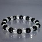 Yahoo! Yahoo!ショッピング(ヤフー ショッピング)水晶 ブレスレット オニキス 8mm 17.5cm-18.5cm 天然石 パワーストーン メンズ ブラック 黒 プレゼント クォーツ 誕生石 4月
