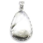 プラチナルチルクォーツ シルバーペンダントトップ プラチナ ルチルクォーツ 針水晶 シルバーペンダン ...