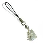 不思議の国のアリス ウサギとトランプのシルバー携帯ストラップ