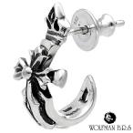 Yahoo! Yahoo!ショッピング(ヤフー ショッピング)ウルフマンBRS フープピアス ブレード スタッド 1P 片耳 シルバー ブランド WOLFMAN メンズ クロス 剣