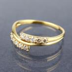 K18 ダイヤモンド ライン リング 指輪 18金 18k ゴールド 天然 ダイヤ 上品 華やか 定番 普段使い デイリー レディース 爆買