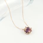 K18 ロードライトガーネット ダイヤモンド クラウン ネックレス 18金 18k ゴールド 天然石 ガーネット 王冠 タルト レディース