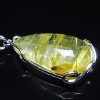 ゴールドタイチンルチルクォーツペンダントt134-3823