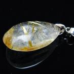 ゴールドタイチンルチルクォーツペンダントt134-4105