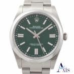 ロレックス オイスターパーペチュアル  保証書2022年 124300 ステンレススチール 自動巻き グリーン文字盤
